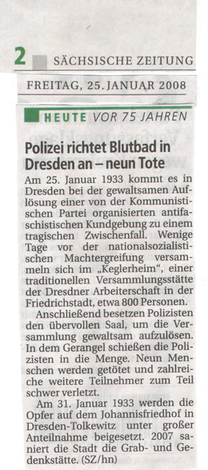 Polizisten richten Blutbad in Dresden an